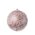 6" GLITTER SEQUIN ICED BALL ORNAMENT (LIGHT PINK)
