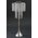 23.5" CRYSTAL DROP CANDLE HOLDER STAND SILVER