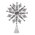 14.5" GLITTER METAL/JEWEL SNOWFLAKE TREE TOPPER SILVER