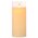 3" X 7" GLASS FLAME LESS PILLAR CANDLE IVORY