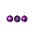 80mm Shiny/matt/glitter Ball Purple Pkg/6