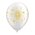 11" LATEX CROSS & DOVES BALLOON WHITE/GOLD PKG/25