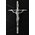 102MM X 57MM METAL CRUCIFIX SILVER PKG/2