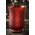 6" FROSTED MERCURY GLASS CANDLE HOLDER RED