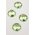 18MM ACRYLIC FLAT BACK FACETED RHINESTONE APPLE GREEN PKG/54 APPROXIMATELY