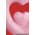 7.5" GLITTER DOUBLE HEART HANGING PINK