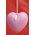 5.5" GLITTER SOLID HEART HANGING PINK