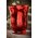 3.75" MERCURY GLASS CANDLE HOLDER RED