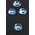 8MM ACRYLIC ROUND RHINESTONES LIGHT BLUE (APPR. 150 PCS)
