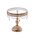 9" H ROUND CAKE STAND W/CRYSTAL GOLD