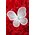 5" WIRED DECORATION BUTTERFLY WHITE PKG/20