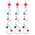 30" HANGING STAR WHIRLS RED/SILVER/BLUE PKG/3