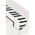 11" PRINTED PIANO KEYBOARD TABLE RUNNER WHITE/BLACK