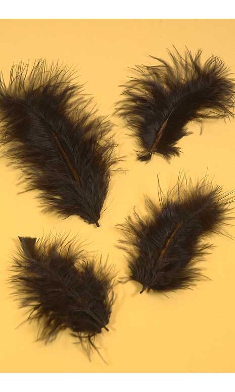 3.5 Ostrich Feathers Black Pkg/100