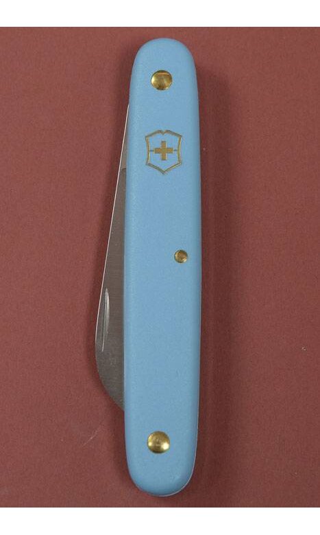 4 Swiss Floral Straight Knife Pink Handle