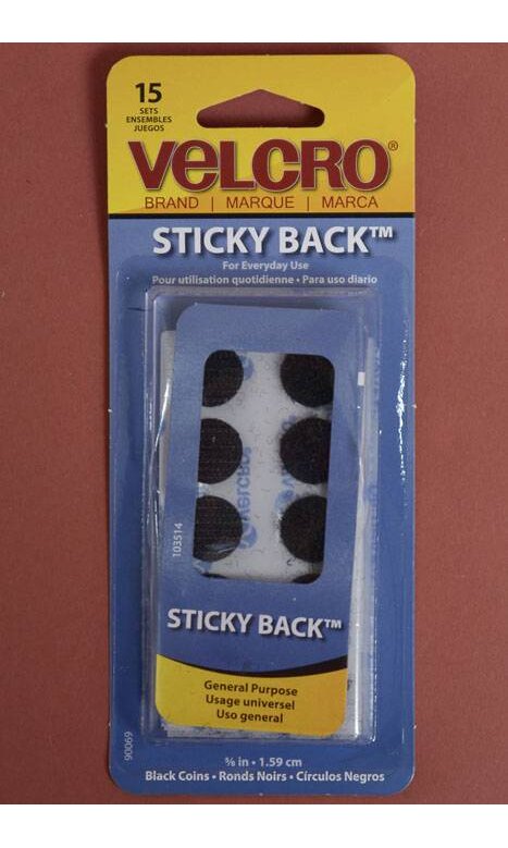 Velcro Black Sticky Back Coins