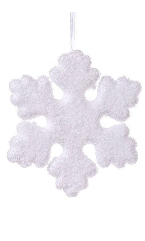 6 Foam Snowflake Ornament W/glitter White