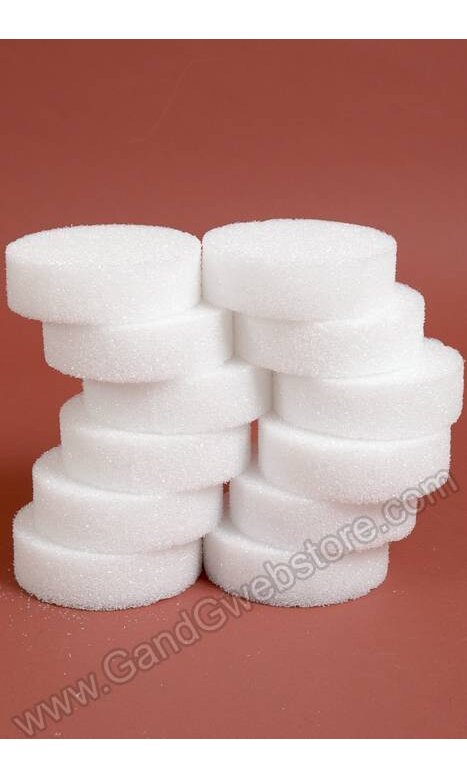 5 X 1.5 Styrofoam Disc White Pkg/12 