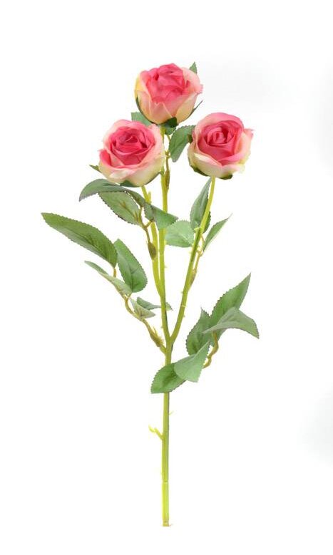Fuschia Rose Spray - Single Stem Faux Flower