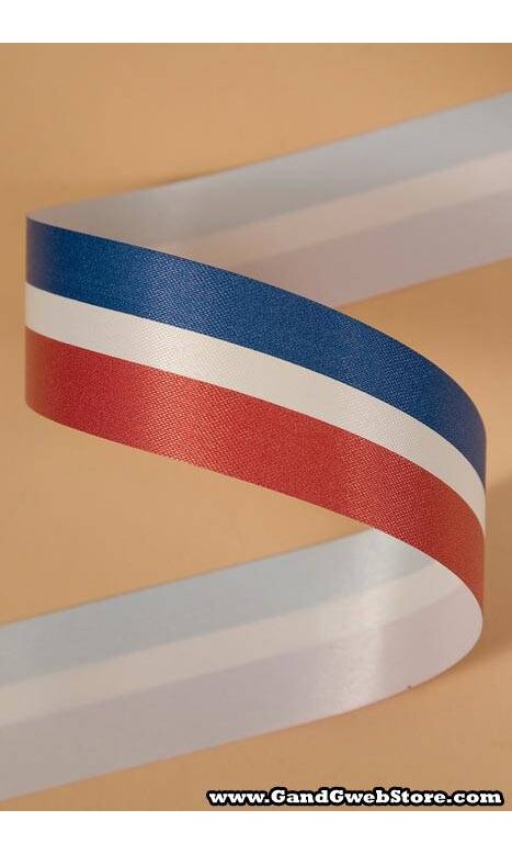 1 7/16 X 50yds Tri-color Ribbon Red/white/blue