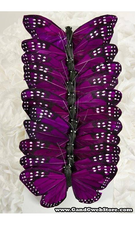 JAM Paper Butterflies, Purple, 5 inches, 12/Pack