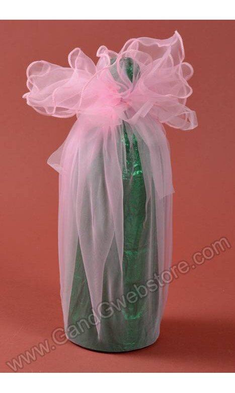 Pink Tulle Ribbon Goodie Bags