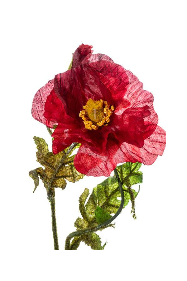 28" SILK POPPY SPRAY RED/BRICK