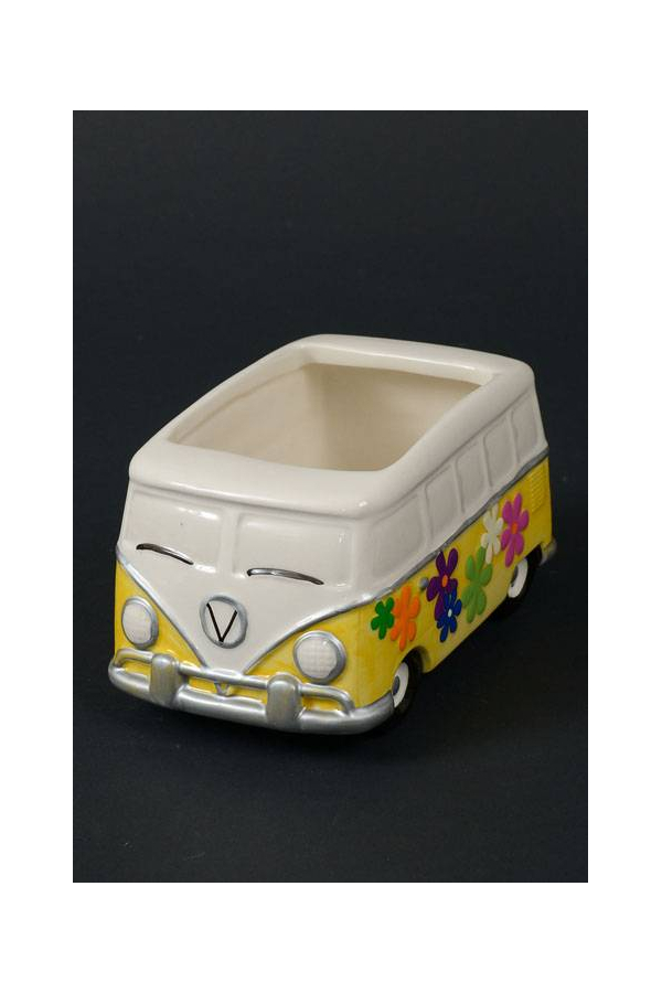 3" X 3.5" HIPPIE VAN PLANTER YELLOW
