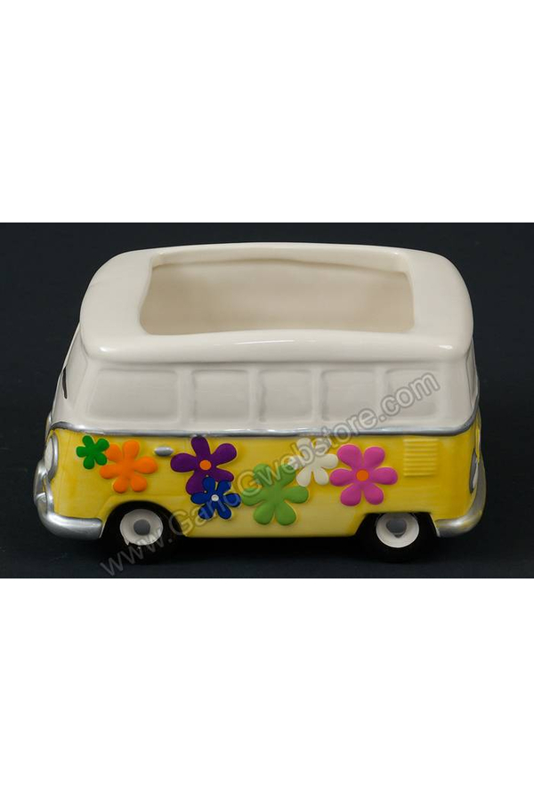 3" X 3.5" HIPPIE VAN PLANTER YELLOW