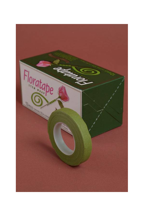 1/2" X 30YDS FLORA-TAPE/STEM WRAP LIGHT GREEN PKG/12