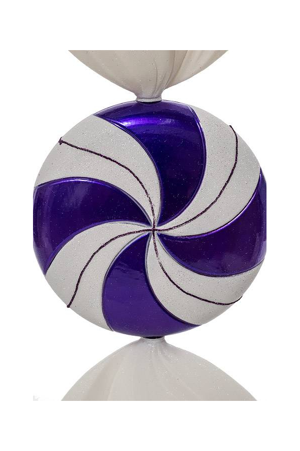 18.5" FALT CANDY W/GLITTER PURPLE/WHITE