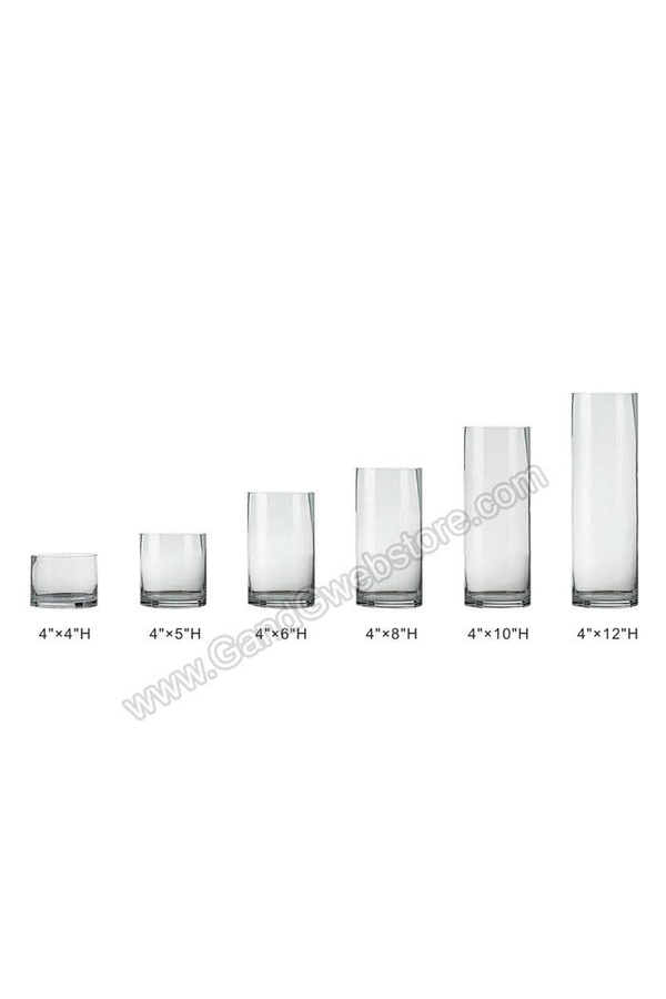 4" X 8" CYLINDER VASE CLEAR
