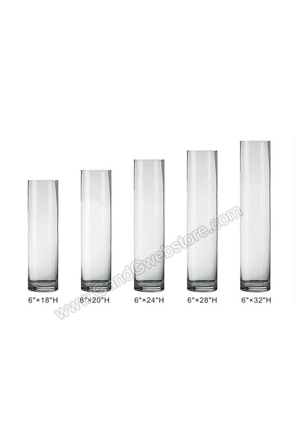 6" X 18" CYLINDER VASE CLEAR