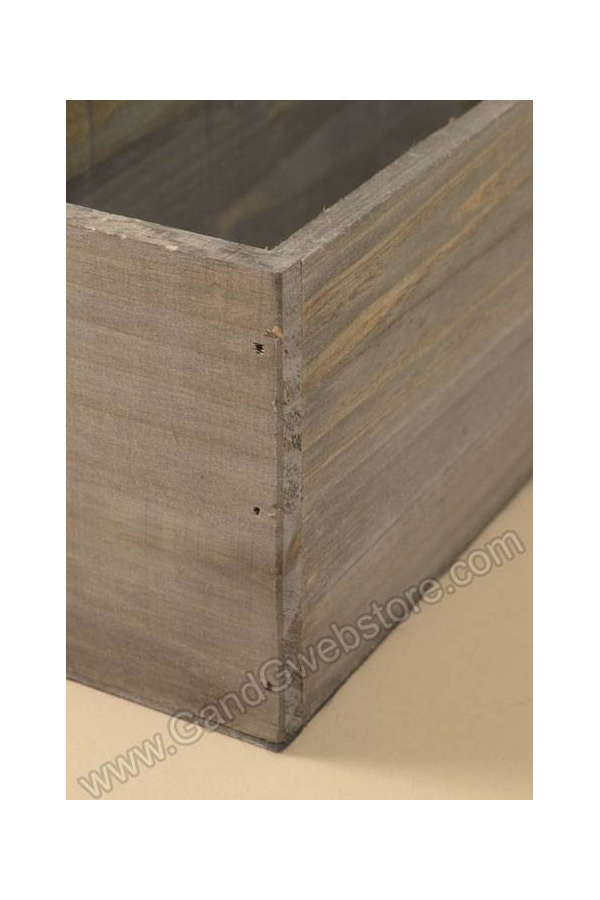 12" X 4" X 4" WOODLAND PLANTER BROWN