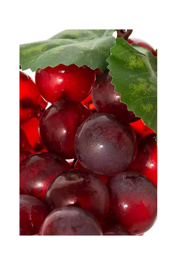 6" ROUND GRAPE CLUSTER W/LEAF RED