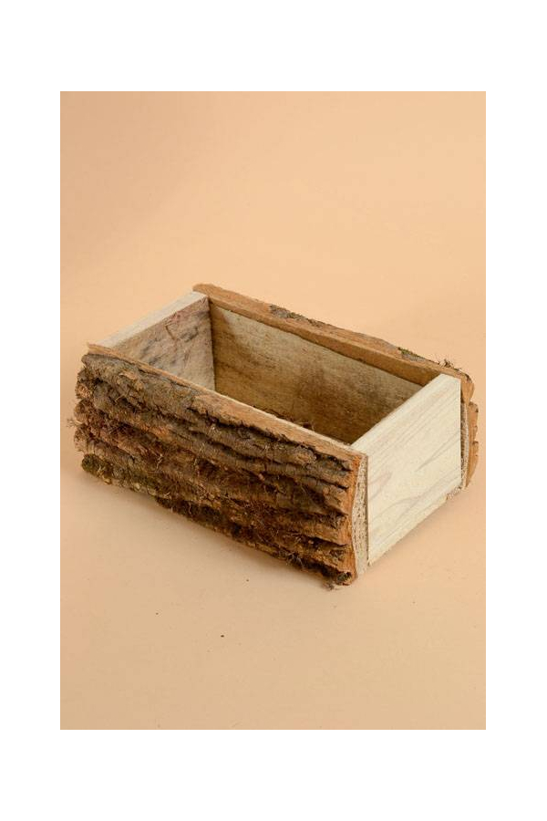 12"L X 8"W X 4.5"D LOG BOX NATURAL