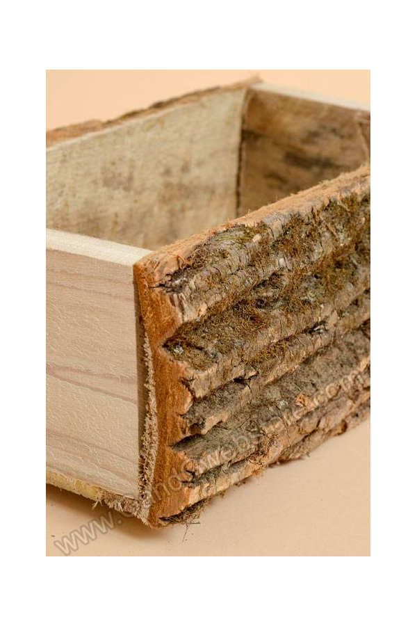 12"L X 8"W X 4.5"D LOG BOX NATURAL
