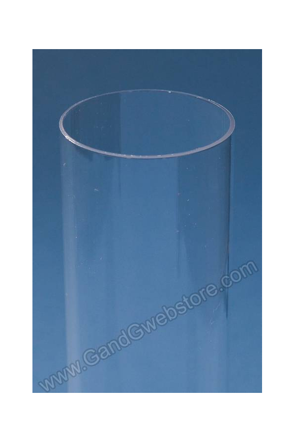 6" PLASTIC CYLINDER TUBE CLEAR PKG/6