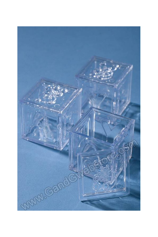 1.75" BABY BLOCK CLEAR PKG/12
