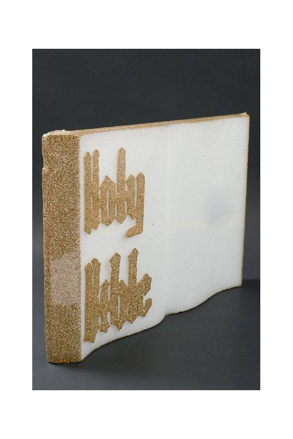 24" STYROFOAM HOLY BIBLE WHITE/GOLD