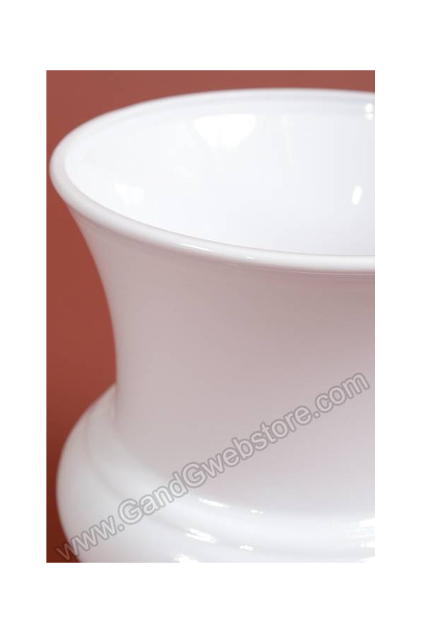 7" X 7.5" DESIGNER PLASTIC URN WHITE