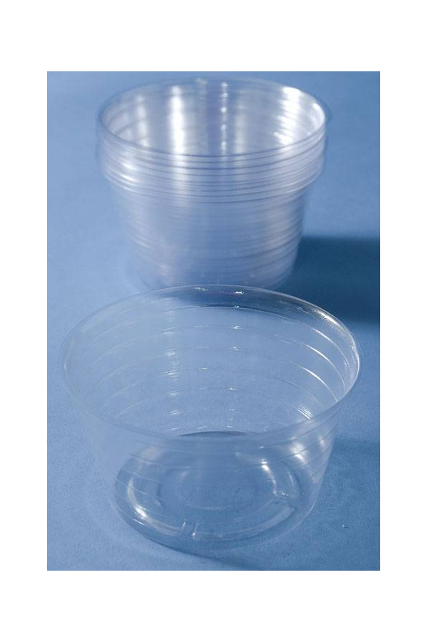 6" PLASTIC DEEP LINERS CLEAR PKG/12