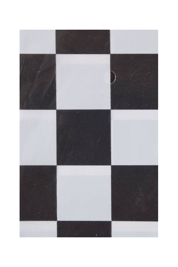 54" X 108" CHECKERED TABLE COVER BLACK/WHITE