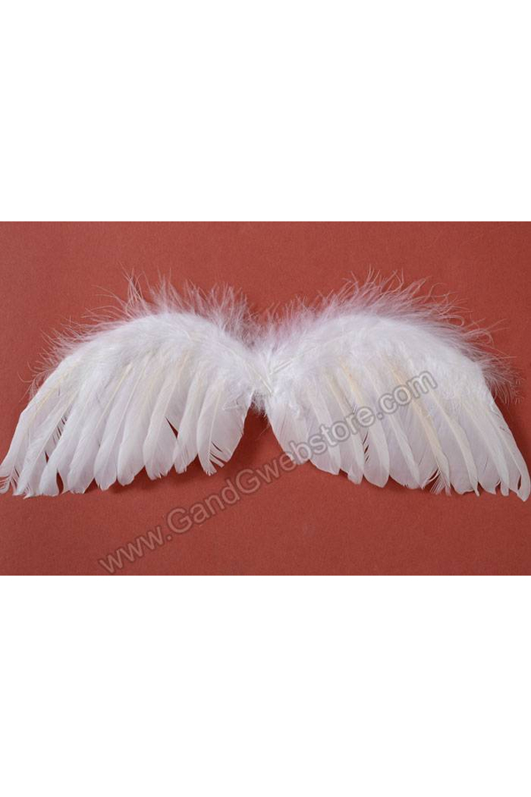 11" X 3.5" ANGEL WINGS WHITE PKG/12