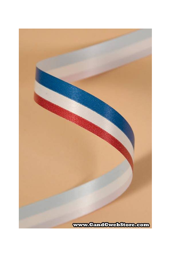 5/8" X 50YDS TRI-COLOR RIBBON RED/WH/BLUE