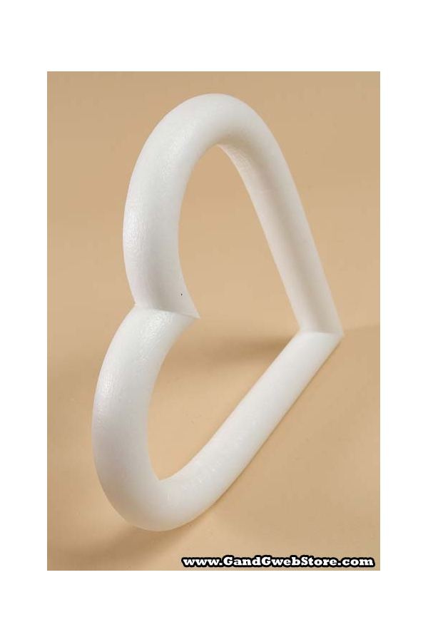 12" WHITE ROUND  OPENED HEART
