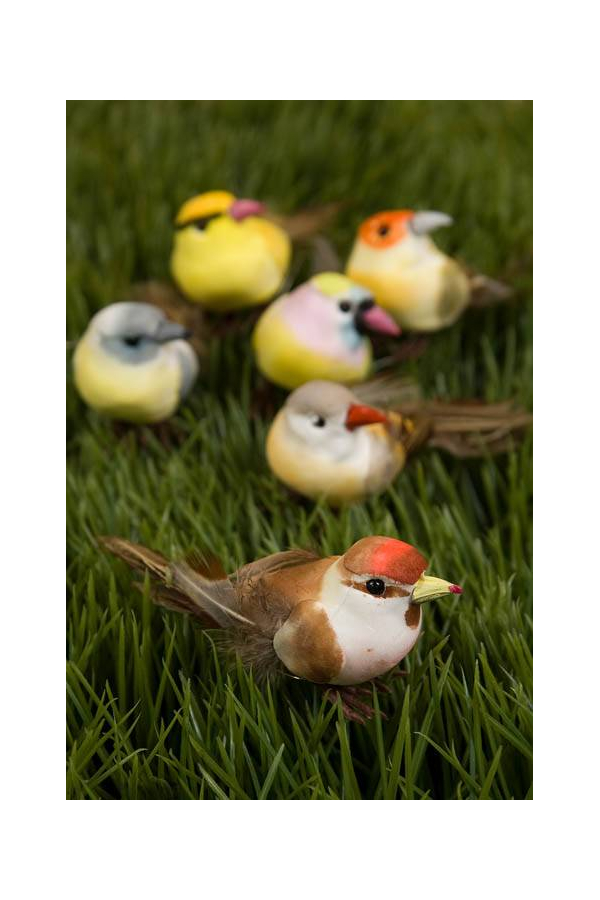 3.5" FEATHER BIRD ASSORT PKG/18