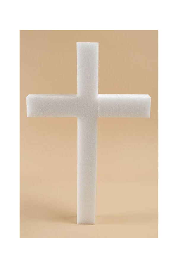 18" WHITE 2PC CROSS