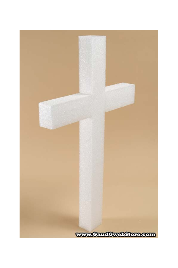 18" WHITE 2PC CROSS