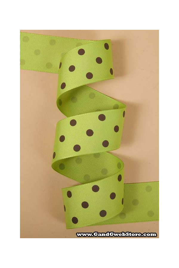 1-1/2" X 17YDS GROSGRAIN RIBBON APPLE GREEN #550